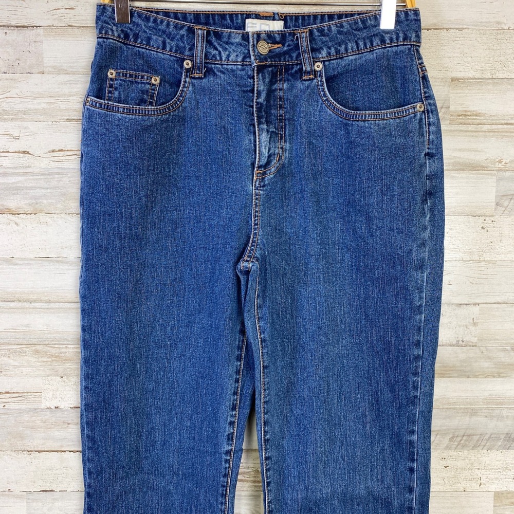FDJ French Dressing Jeans Women 6 Blue Denim Olivia High Rise Flare Boho Retro - Picture 3 of 9